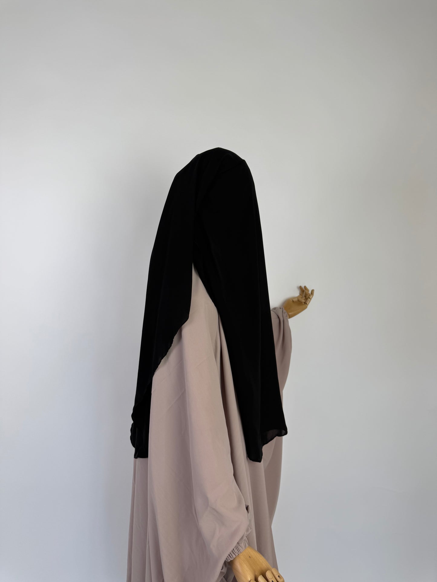3 Layer Flap Niqab - BLACK