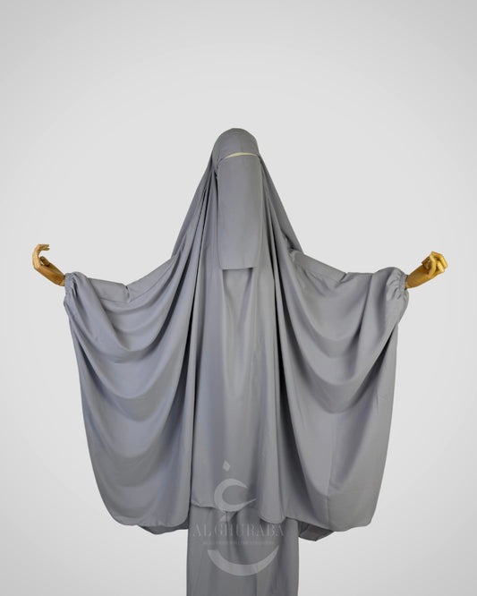 LIGHT GRAY - 3 PCS Jilbab Set